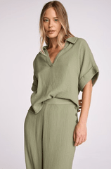 FINAL SALE- Sundays Elide Shirt in Vintage Moss