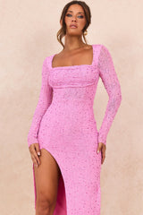 Total Eclipse Midi Dress - Pink
