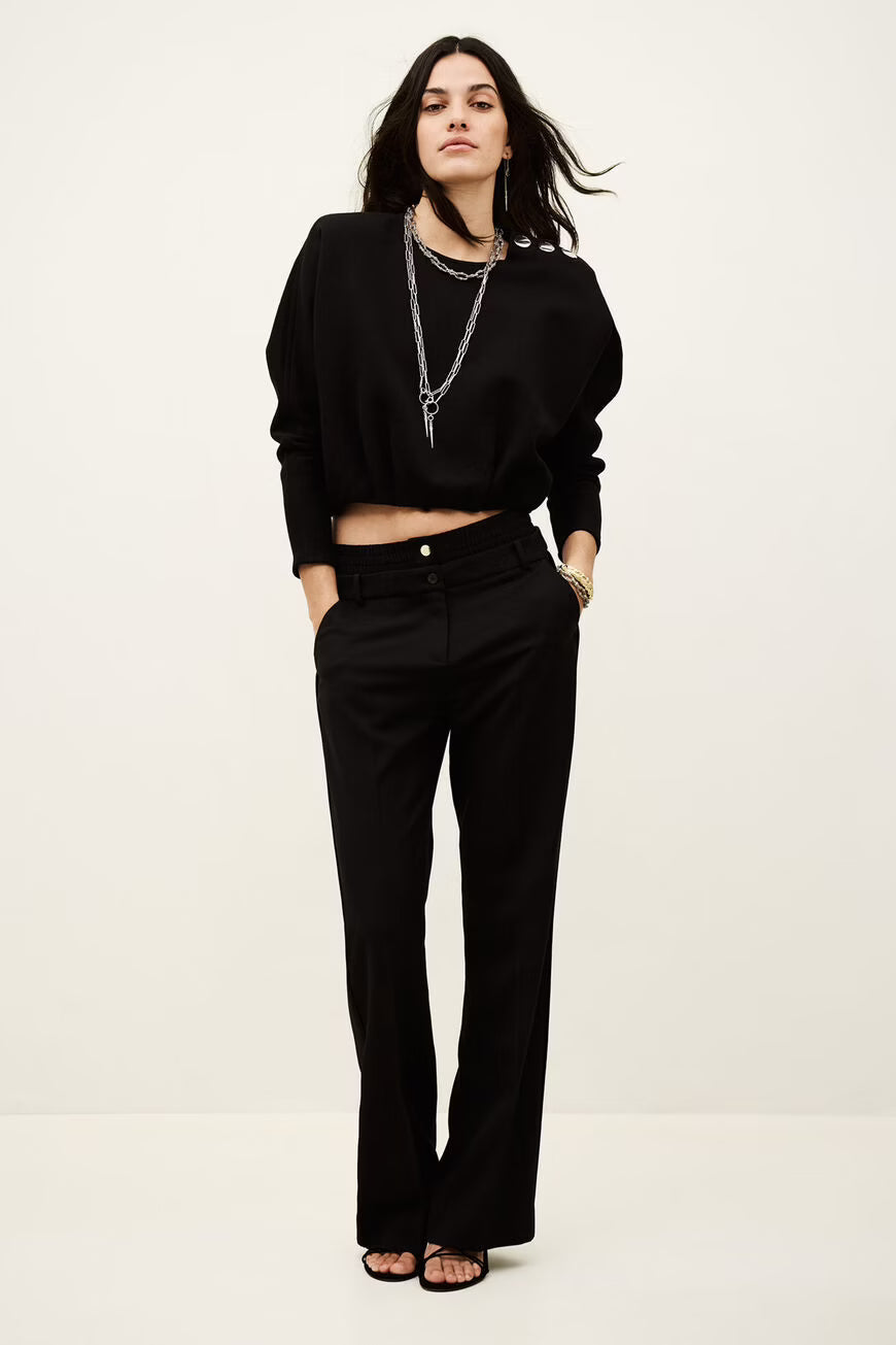 ba&sh Branny Top in Noir