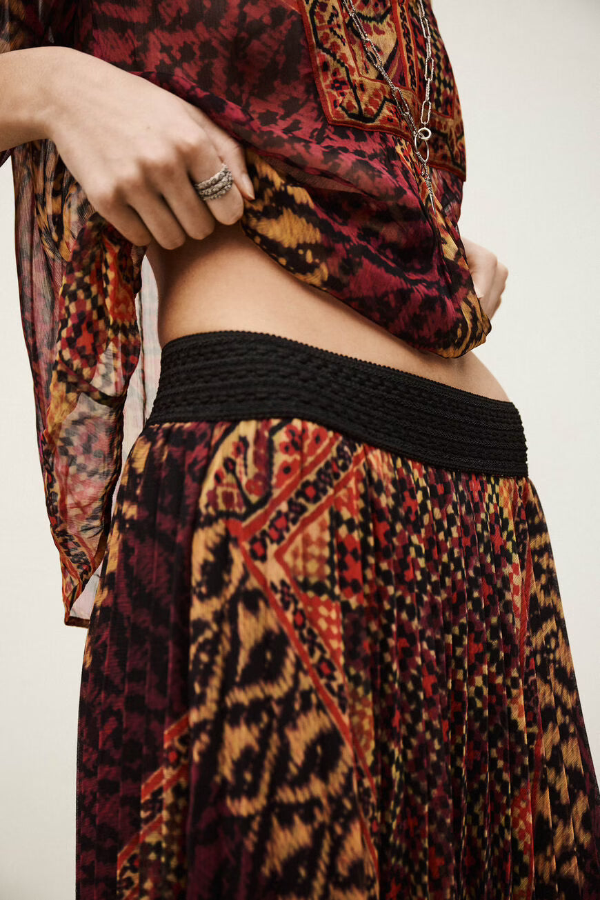 ba&sh Olgia Skirt in Rouge