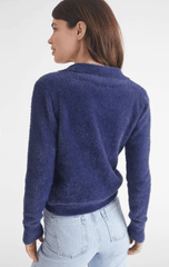 525 America Eyelash Johnny Collar Pullover in Indigo