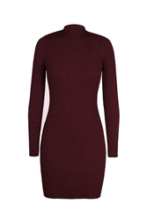 525 America Mabel Metallic Dress in Oxblood