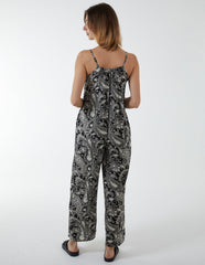 Oversized Paisley Wide Leg Jumpsuit