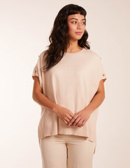 Oversized Button Shoulder Top