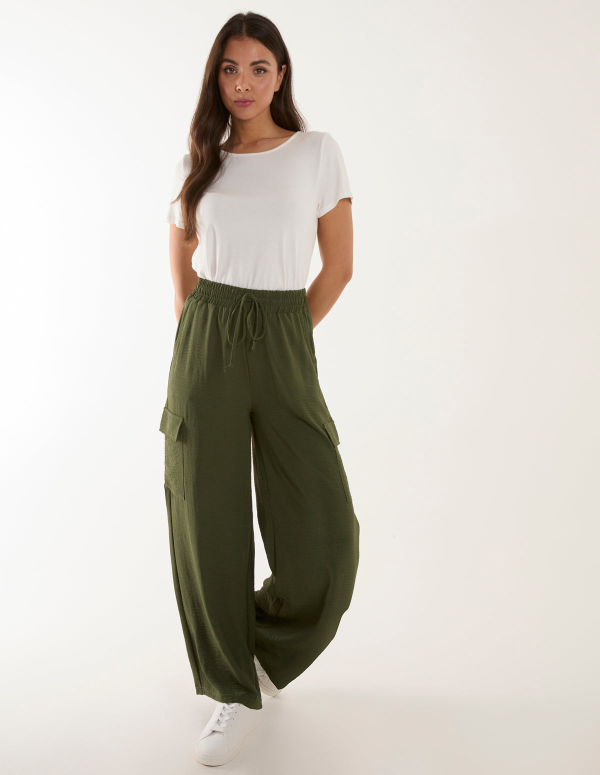 Wide Leg Combat Trousers