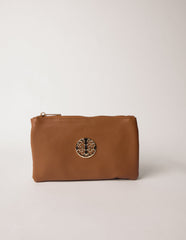 Detailed Zip Up Purse With Detachable Strap