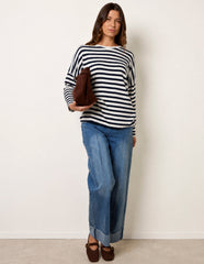 Cut and Sew Knit Stripe Top