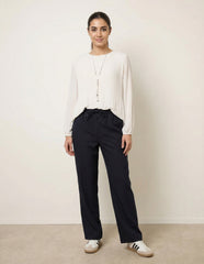 Long Sleeve Pleated Top