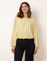 Batwing Puffball Blouse