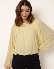 Batwing Puffball Blouse