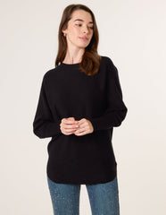 Batwing Jumper With Back Diamante Detailing