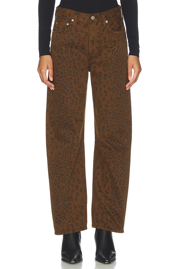 Citizen of Humanity Miro Relaxed Jean in Sepia Cheetah