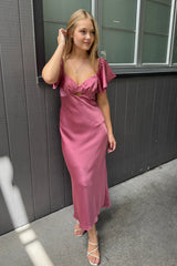 Tiara Midi Dress - Rose Pink