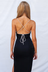 Marzia Maxi Dress - Black Shimmer