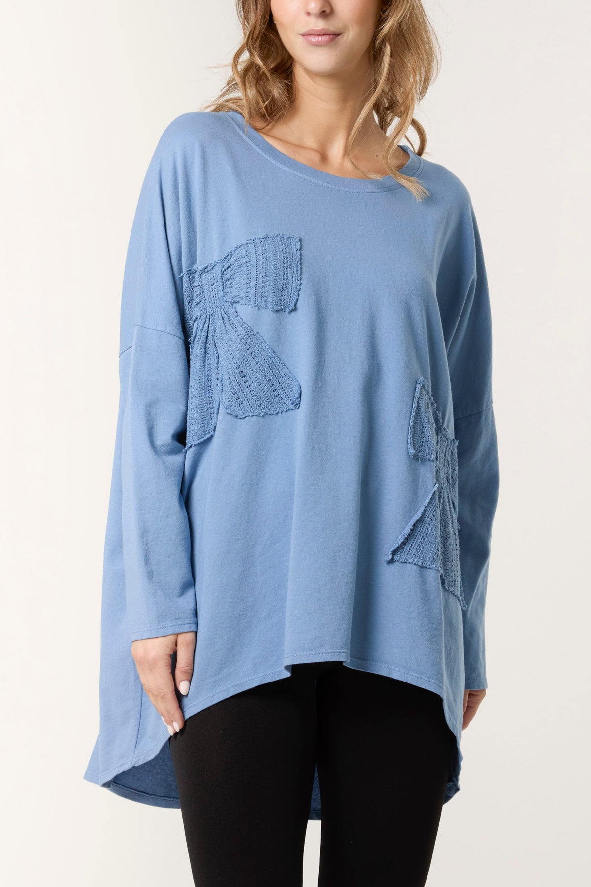 Lace Bow Sweat Top