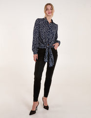 Abstract Polka Dot Oversized Shirt