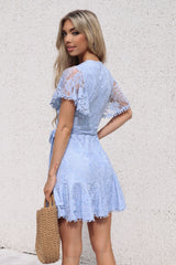 Something Sweet Lace Dress - Baby Blue