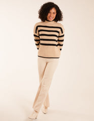High Neck Striped Jumper
