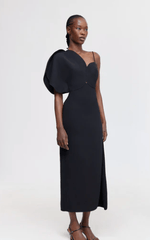 Acler Allister Column Midi Dress in Black