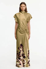 Acler Beckford Maxi Dress in Dusk Bulbs
