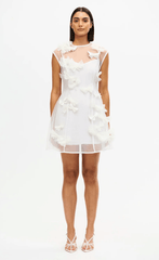 Acler Croanford Mini Dress in Ivory