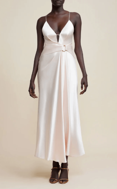 Acler Exton Maxi Dress in Pearl Pink