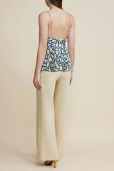 Acler Montague Top In Sea Forest Print