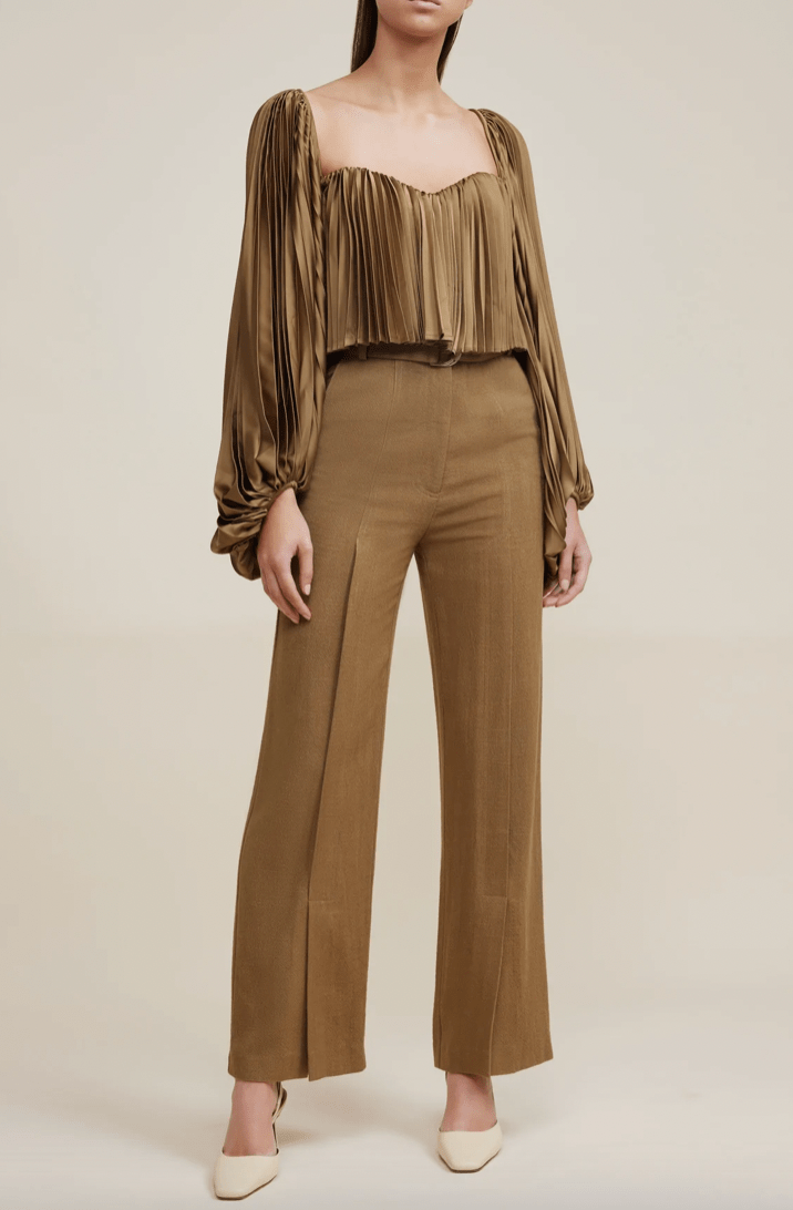 Acler Pickets Pant in Hunter Green