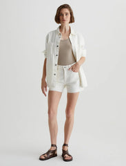 AG Halle High Rise Relaxed Shorts in Power Destructed