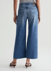 AG Saige Wide Leg Crop Denim in 14 Years Wilshire