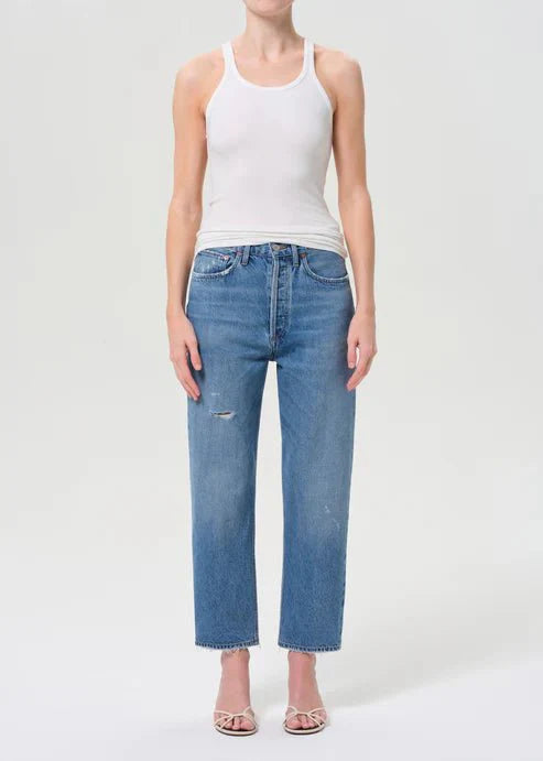 Agolde 90's Crop Mid Rise Straight in Shrine