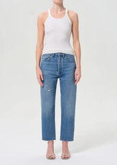 Agolde 90's Crop Mid Rise Straight in Shrine