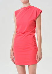 Agolde Beth Dress in Carnival Coral