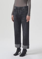 Agolde Fran Low Slung Straight Jean in Ditch