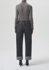 Agolde Fran Low Slung Straight Jean in Ditch