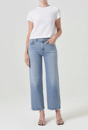 Agolde Harper Crop Denim in Hassle
