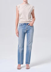 Agolde Lana Lana High Rise Straight Jeans in Brink