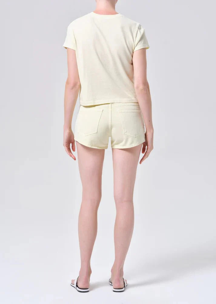 Agolde Low Rise Parker Short in Lemon Zest