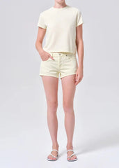 Agolde Low Rise Parker Short in Lemon Zest