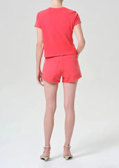 Agolde Low Rise Parker Shorts in Carnival Red