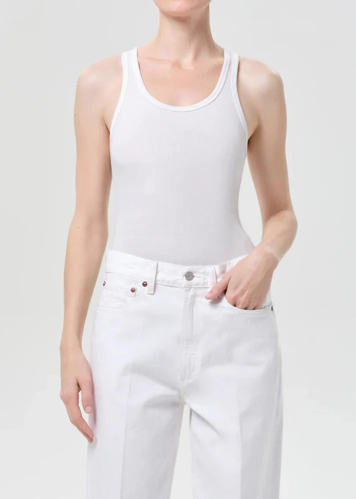 Agolde Maria Bodysuit in White