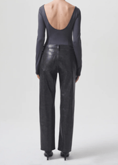 Agolde Sloane Mid Rise Straight Jean in Smoke