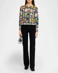 Alice + Olivia Carolee Printed Pullover in Enchanted Tarot