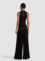 Alice + Olivia Darcey Metallic Tank in Black