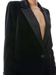 Alice & Olivia Denny Boyfriend Blazer in Black