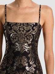 Alice + Olivia Fifi Mini Dress in Moonlit Rococo Black