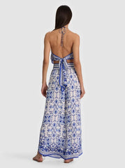 Alice + Olivia Frenchie Handkerchief Halter Top in Solstice
