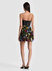 Alice + Olivia Ginny Mini Dress in Social Hour Black