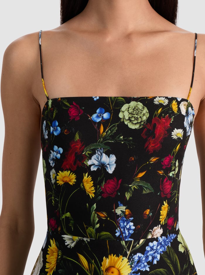 Alice + Olivia Ginny Mini Dress in Social Hour Black