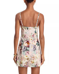 Alice + Olivia Julia Mini Dress in Sweet Peony
